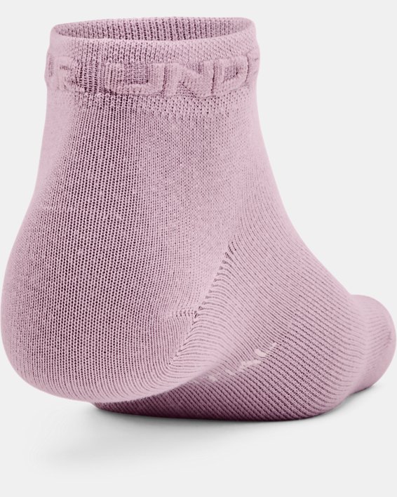 Unisex UA Essential Low Cut Socken im 3er-Pack, Pink, pdpMainDesktop image number 2